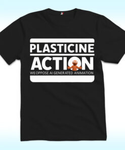 Plasticine Action Shirt, We Oppose Ai Generated Animation