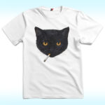 Smoking Cat Y2K Shirt