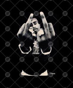 Tupac Middle Fingers Watermark