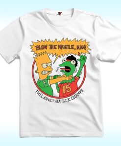 Bart Simpson Blow The Whistle Philadelphia LIX Champs Shirt