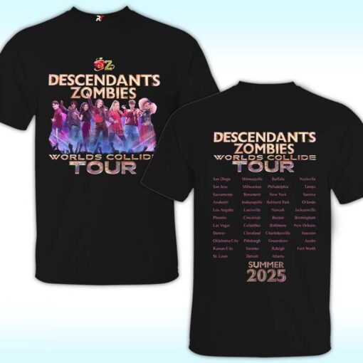 Descendants Zombies Worlds Collide Tour Disney Shirt