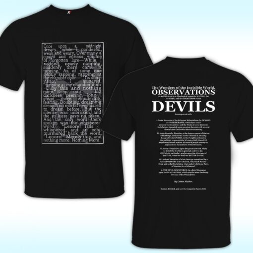 Edgar Allan Poe The Raven Gothic Poem Text Shirt