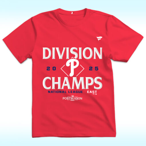 Philadelphia Phillies Fanatics 2025 NL East Division Champions Shirt