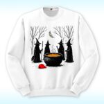 Spooky Witch Halloween Trump Sweatshirt, Anti Trump
