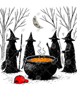 Spooky Witch Halloween Trump Watermark