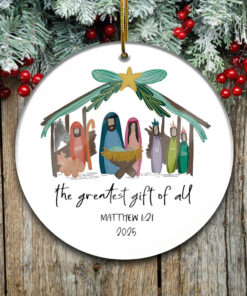 The Greatest Gift Of All Matthew 1:21 Ornament