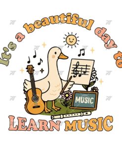It's A Beautiful Day To Learn Music Goose Watermark