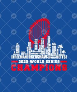 LA Dodgers All Team Player Champions Watermark