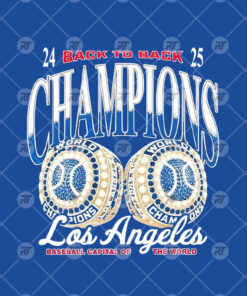 LA Dodgers Back to Back Champs 2024-2025 Watermark