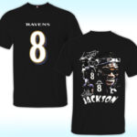 Lamar Jackson 8 Shirt, 2 Sides, Baltimore Ravens