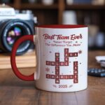 Personalized Best Team Ever Scrabble Mug For Christmas