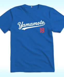Yoshinobu Yamamoto No.18 Shirt, LA Dodgers