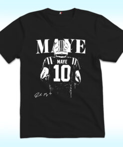 Drake Maye QB 10 Signature Shirt, New England Patriots