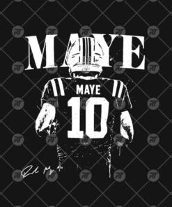 Drake Maye QB 10 Signature Watermark