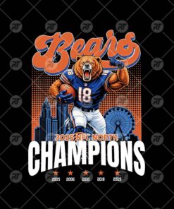 Chicago Bears 2025 NFC North Division Champions Watermark
