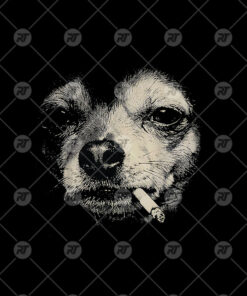 Dog Smoking Cigarette Chihuahua Meme Watermark