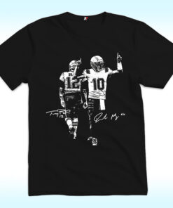 Drake Maye & Tom Brady With Signature Shirt, New England Patriots
