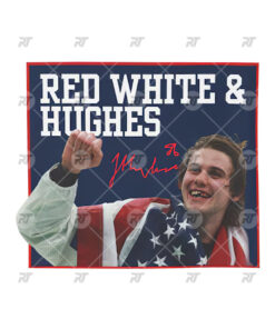 Red White Hughes Hockey Watermark