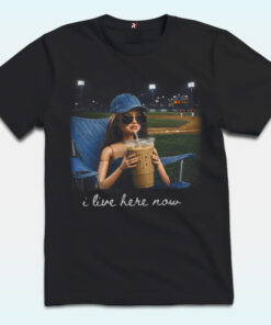 I Live Here Now Shirt, Doll Funny Ballfield Dark