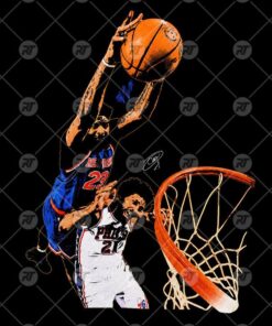 Mitchell Robinson Dunk Joel Embiid Watermark