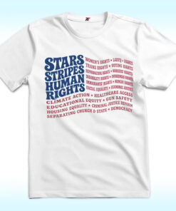 Stars and Stripes and Human Rights USA Flag Shirt