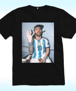 Lionel Messi Smoking Cigarette Shirt